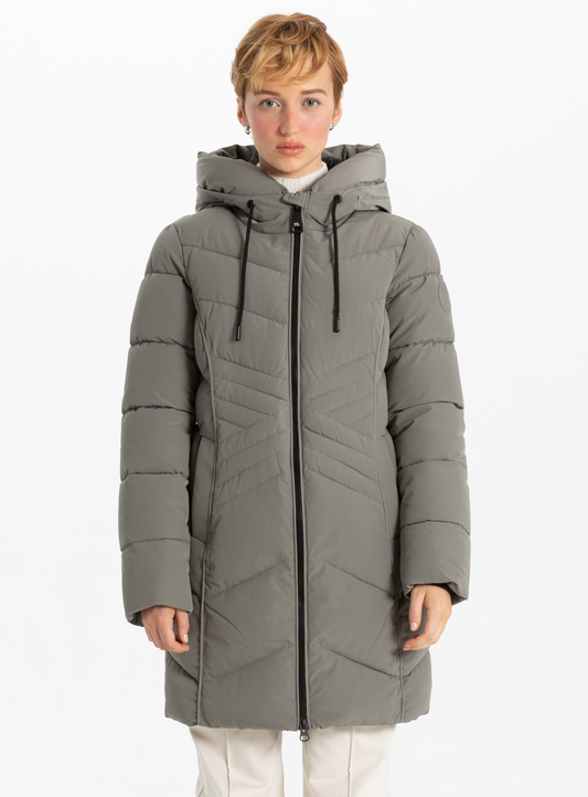 MANTEAU HIVER GRIS FEMME POINT-ZERO