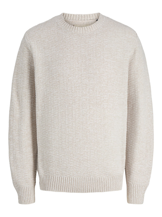 CHANDAIL tricot CREAM JACK & JONES POUR HOMME