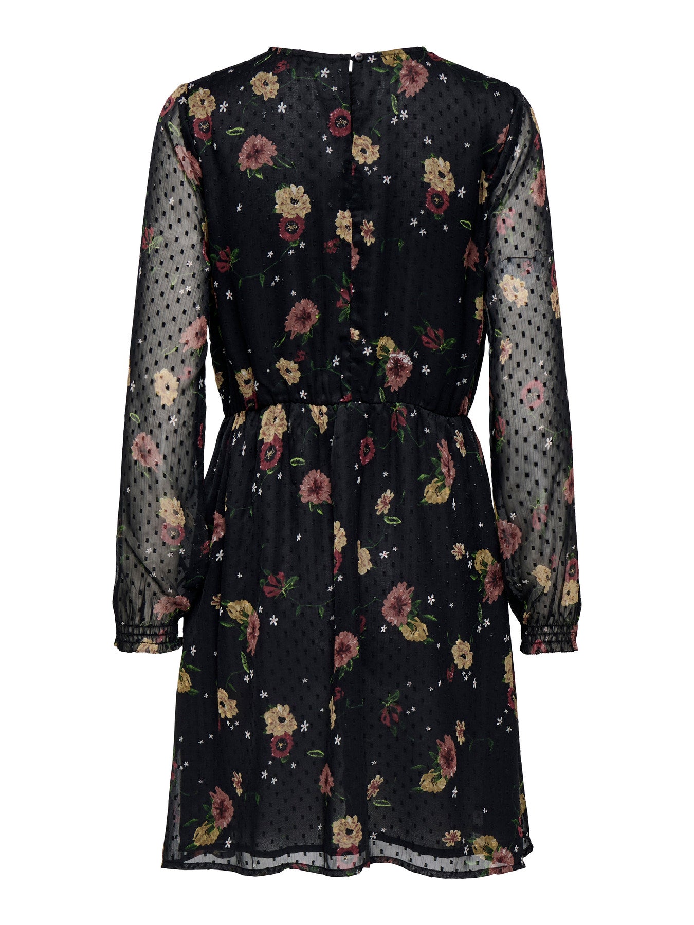 ROBE NOIR FLEUR ONLY POUR FEMME