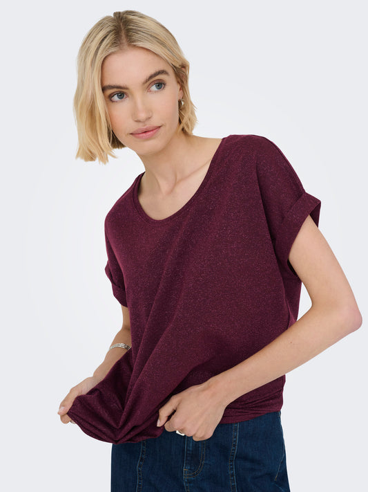 T-SHIRT ÉTINCELANT ONLY POUR FEMME