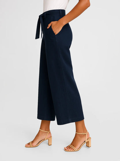 Capri jeans LARGE taille haute Lois femme