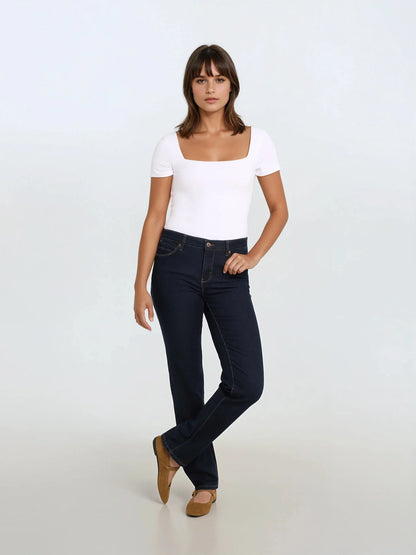 Jeans DROIT Georgia taille moyenne Marine Lois femme