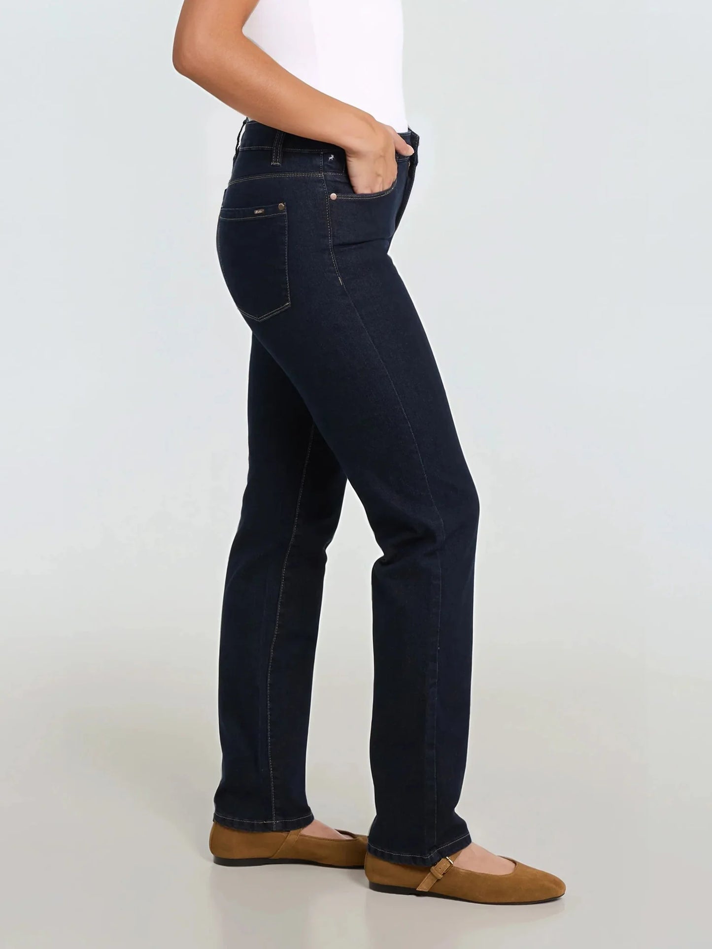 Jeans DROIT Georgia taille moyenne Marine Lois femme