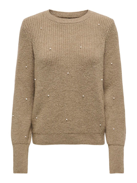 TRICOT PERLE BEIGE ONLY FEMME