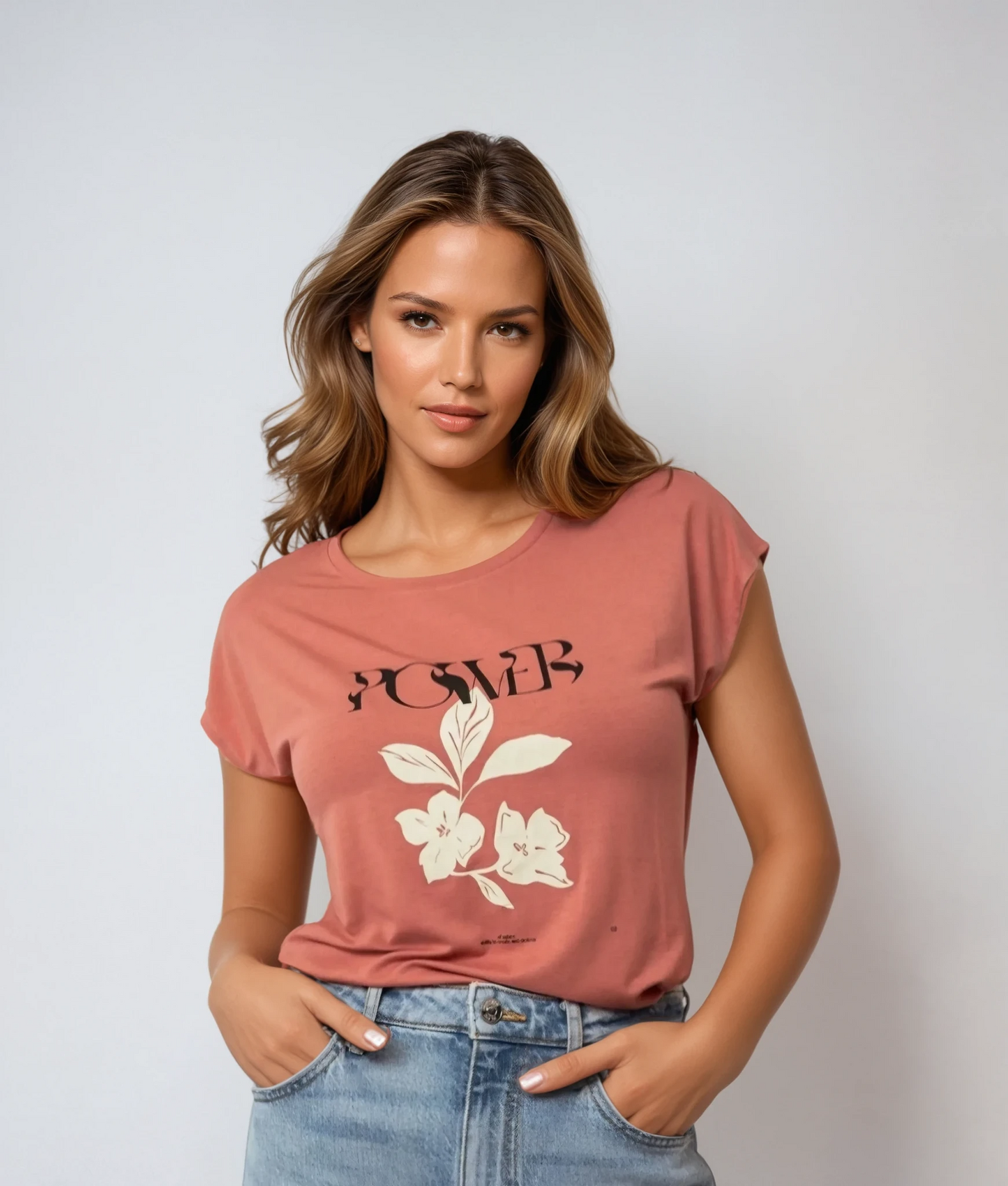 T-shirt imprimé MS pour femme