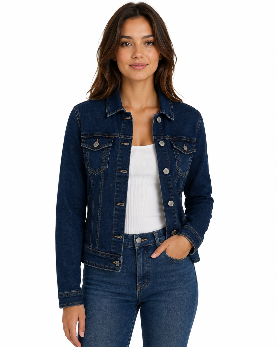 Veste de jeans dark blue pour femme
