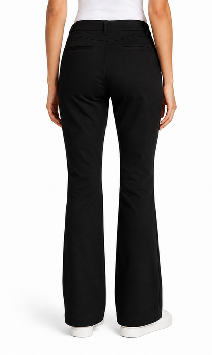 Pantalon Bootcut taille haute noir femme