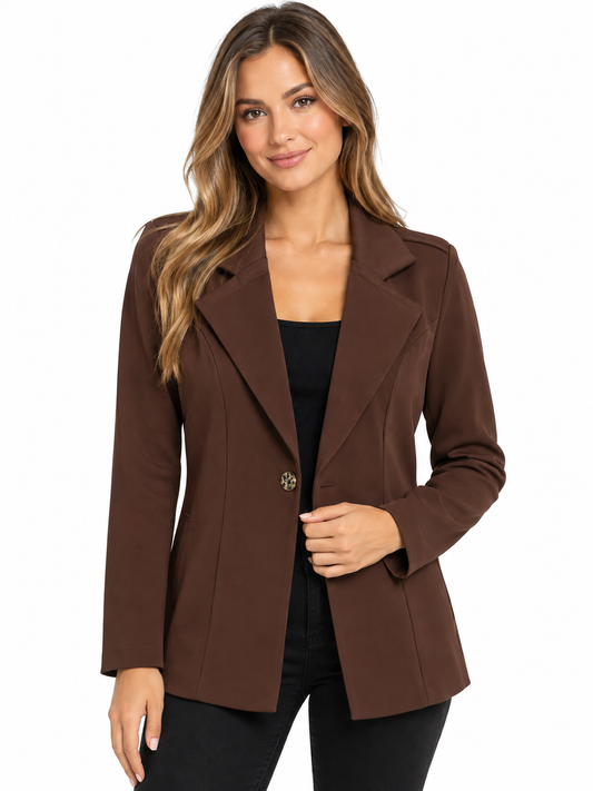 BLAZER BRUN CHOCO HANGAR-29 POUR FEMME