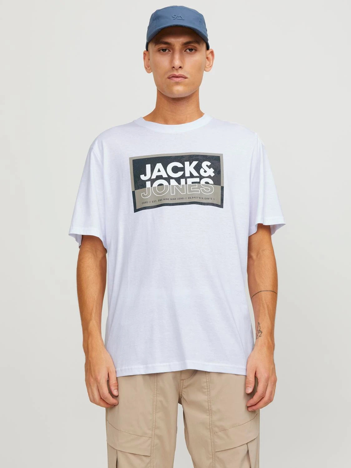 T-shirt blanc Jack & Jones Homme