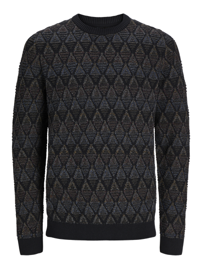 TRICOT NOIR MULTI JACK & JONES HOMME