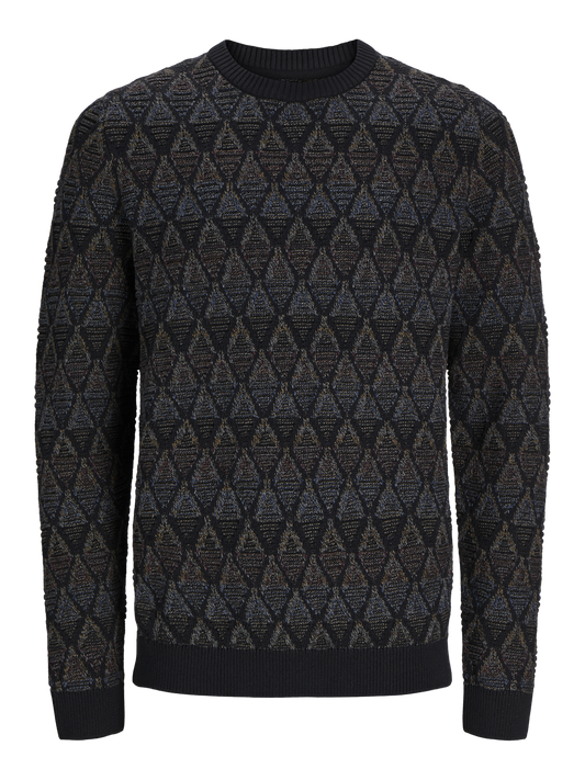 TRICOT NOIR MULTI JACK & JONES HOMME