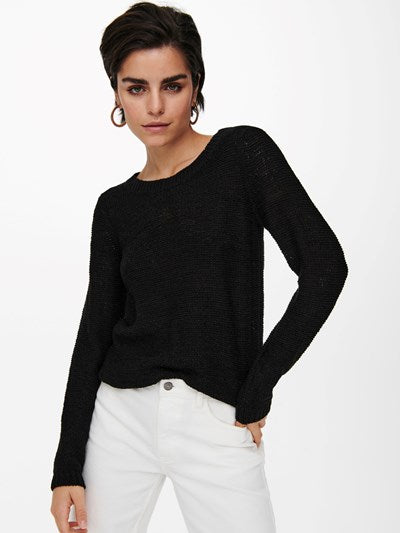 Only black knit sweater for women