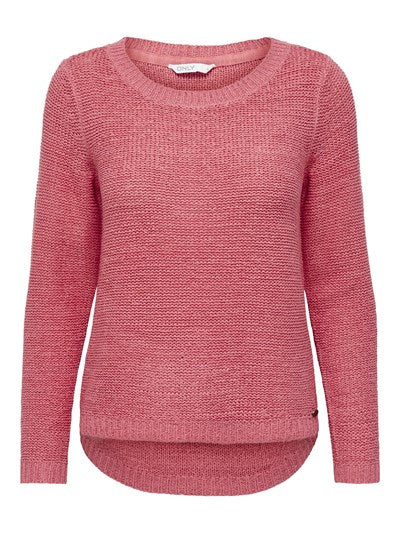 Only pink knit sweater for women