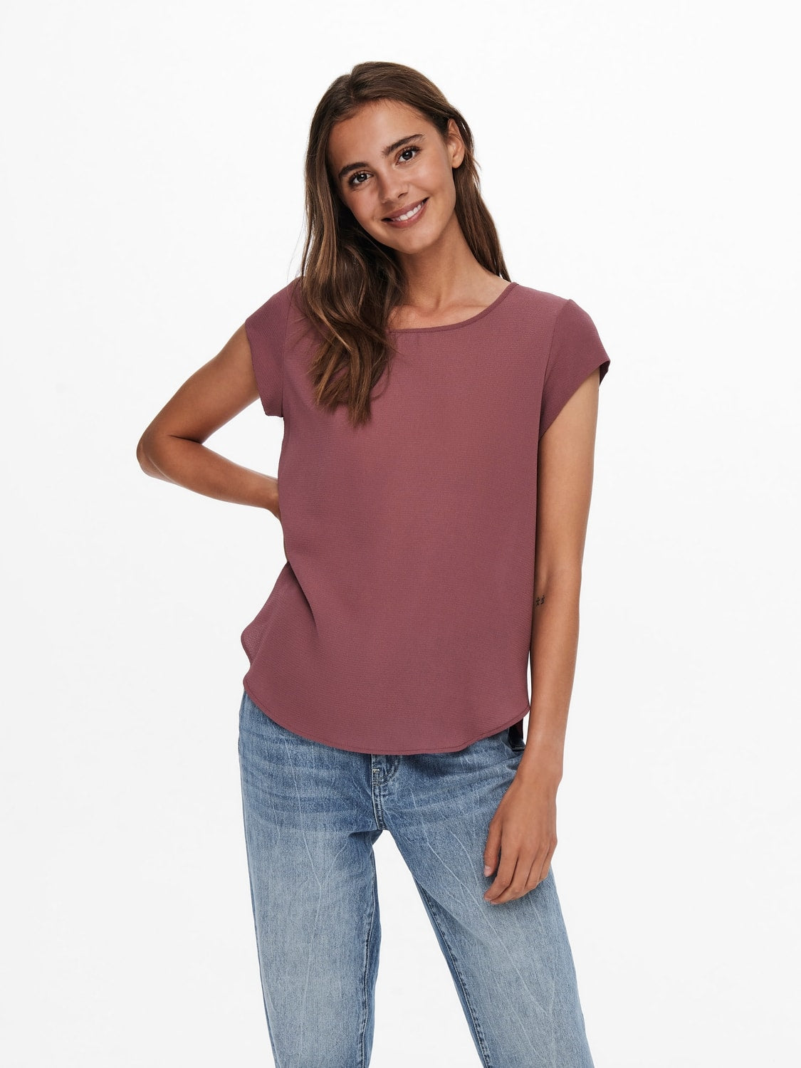 Only fuchsia pink t-shirt for women