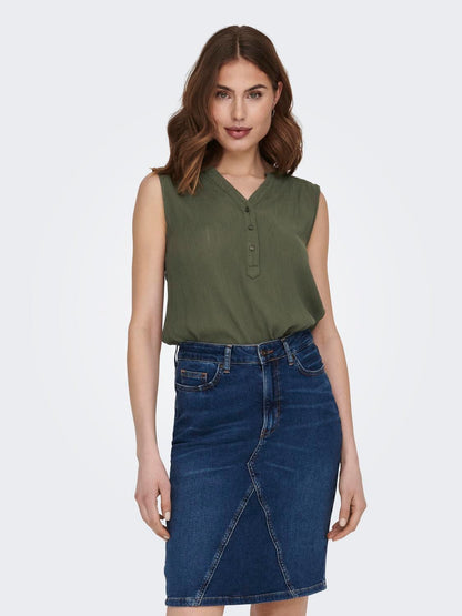 Camisole verte only femme