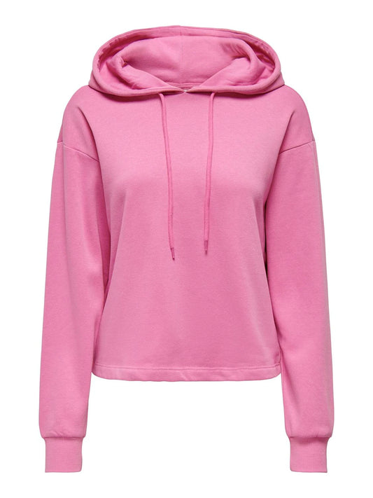 Only pink cropped hoodie for women