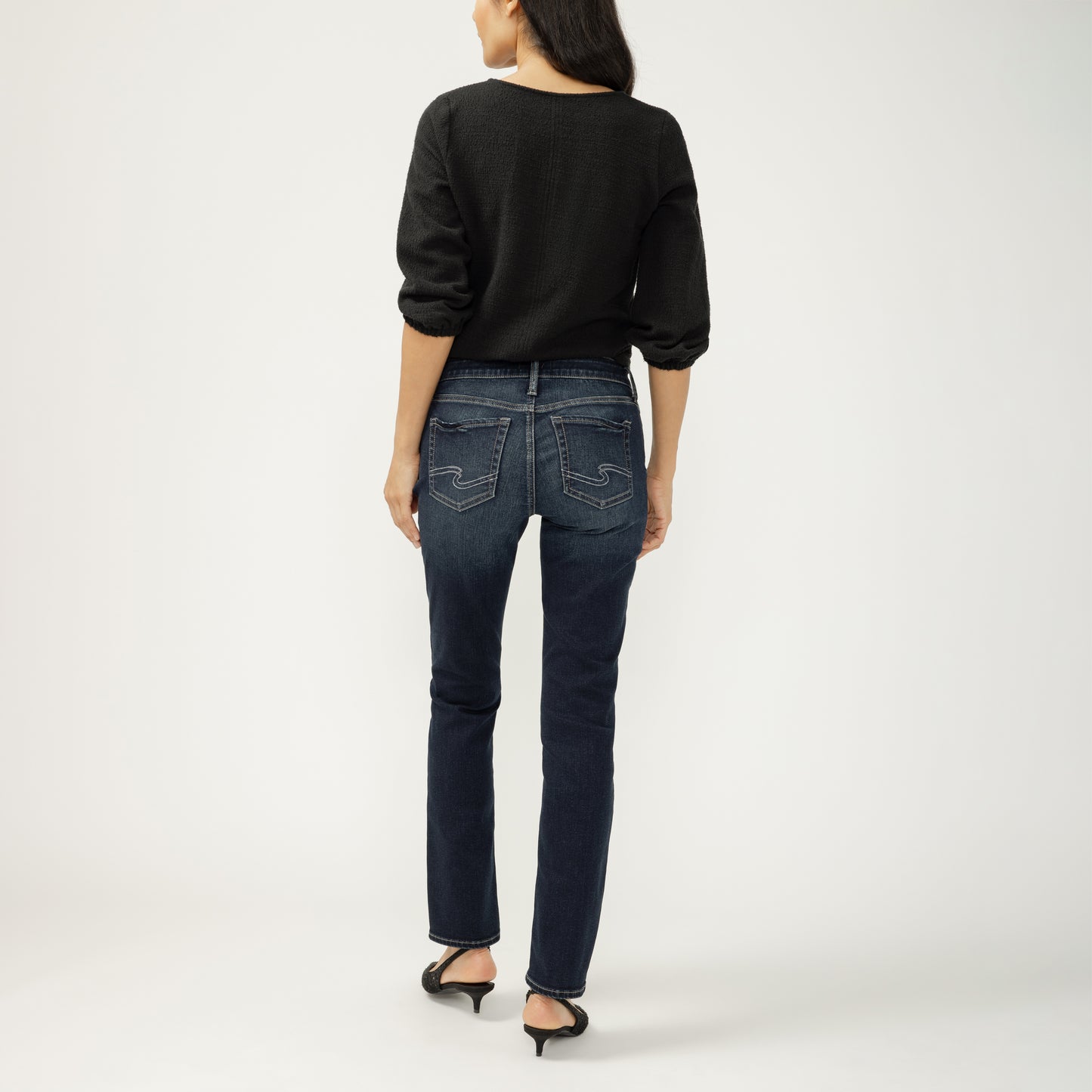 Jeans ELYSE DROIT taille moyenne silver femme