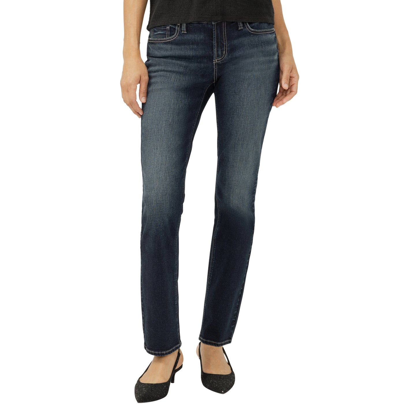 Jeans ELYSE DROIT taille moyenne silver femme
