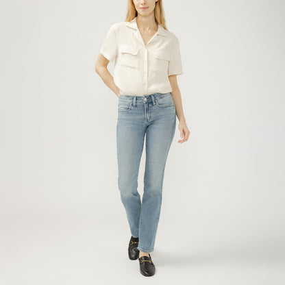Jeans SUKI DROIT taille moyenne silver femme