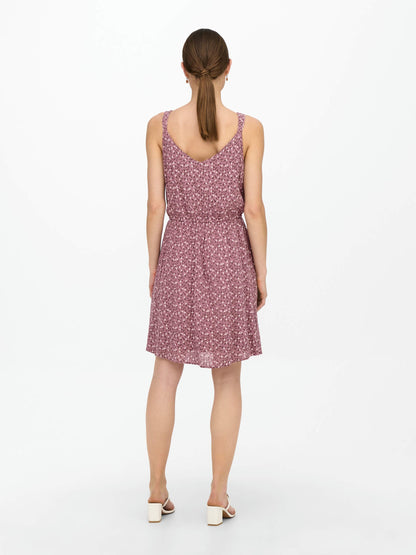 Robe fleurie rose pâle ONLY pour femme