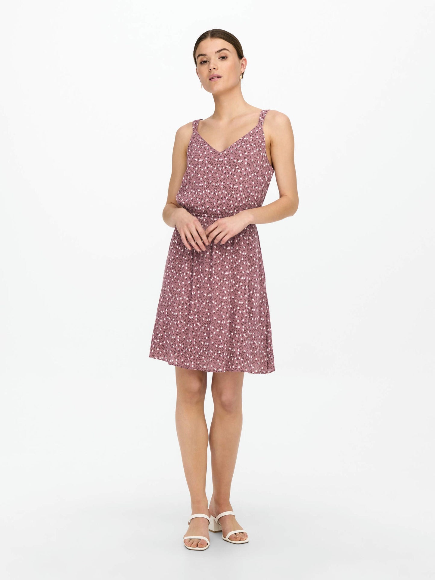 Robe fleurie rose pâle ONLY pour femme