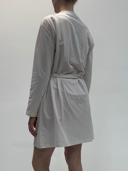 Women's Toi&Moi Short white bathrobe