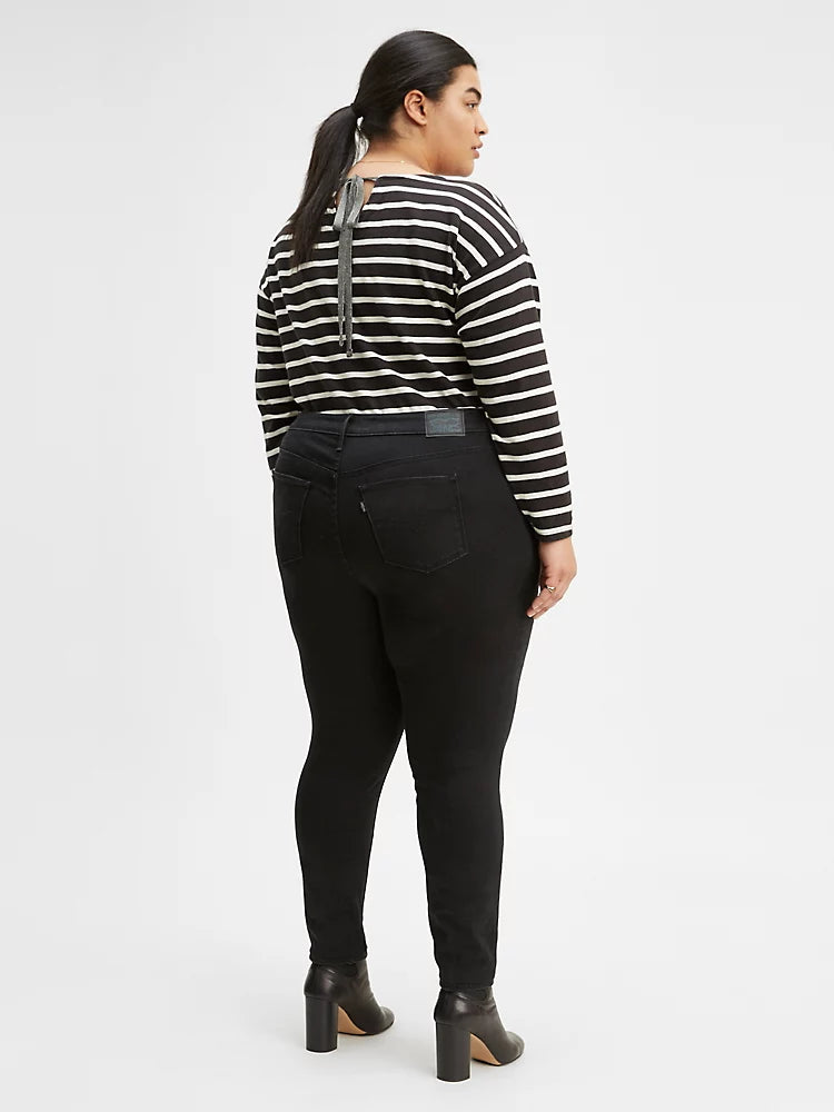 Women's Plus size Levi's 721 black skinny jeans 