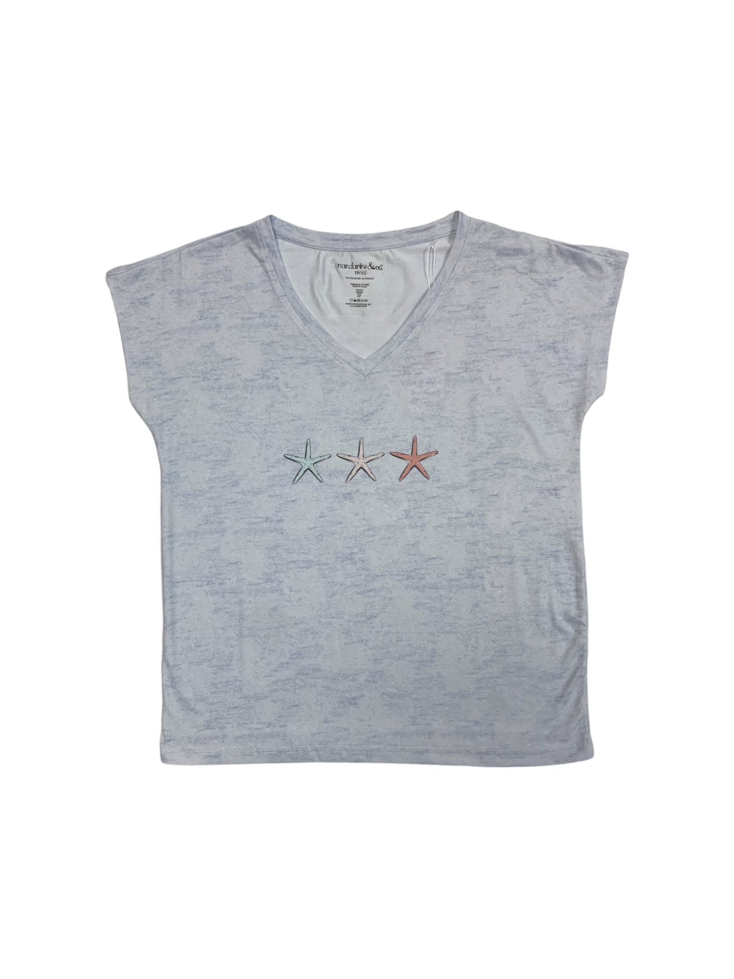 T-shirt de pyjama gris Mandarine&Co pour femme