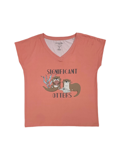 Women's Mandarine&Co coral PJ T-shirt