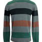 Men's Northcoast green and gray striped sweater