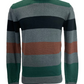 Men's Northcoast green and gray striped sweater