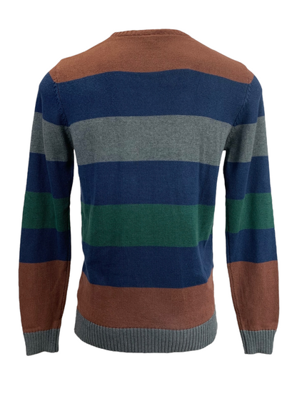 Men's Northcoast brown and blue striped sweater
