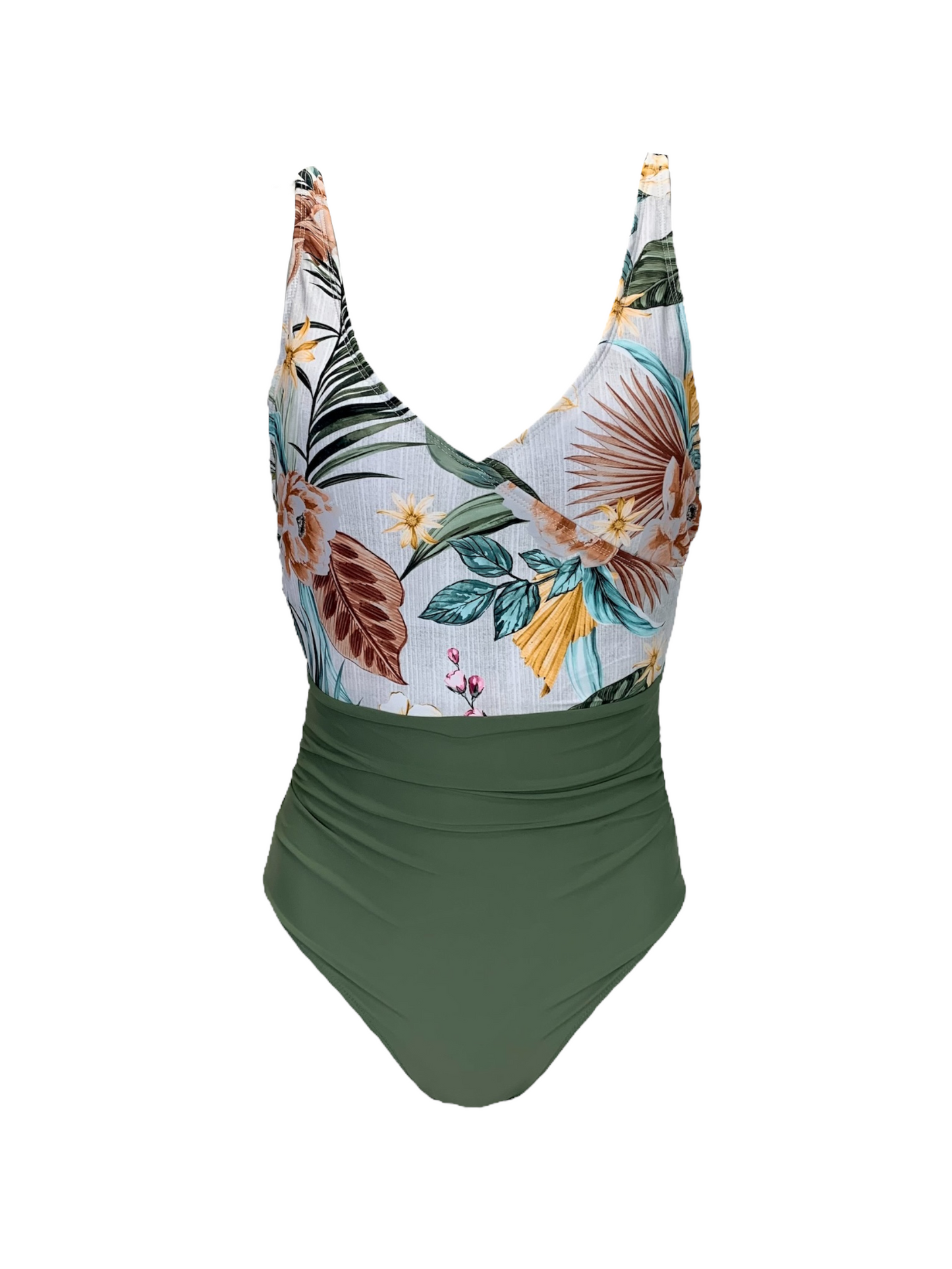 Women's Nass Woman green and white one-piece swimsuit
