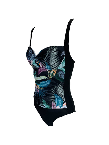 Women's Nass Woman tropical black one-piece swimsuit