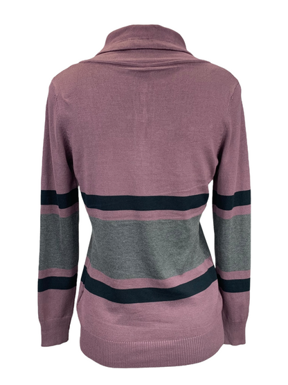 Women's Toi&Moi purple striped knit top