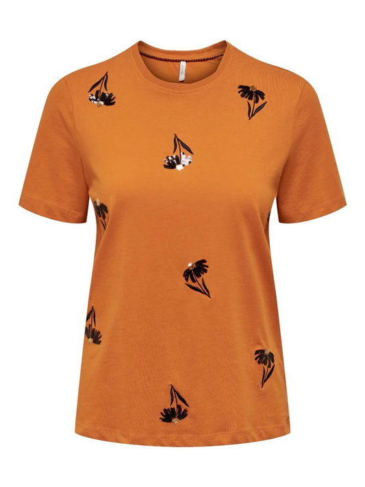 ONLY orange t-shirt for women