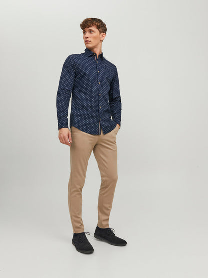 Jack&Jones men's patterned navy shirt