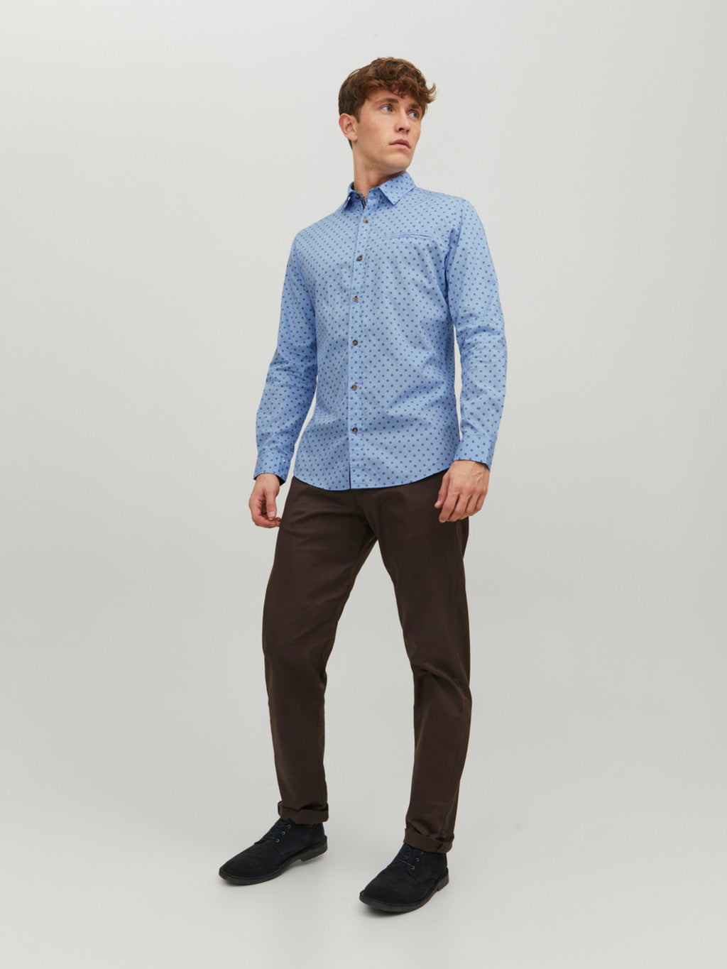 Chemise bleue motifs Jack Jones pour homme HANGAR 29