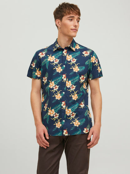 Jack&Jones blue short-sleeved shirt