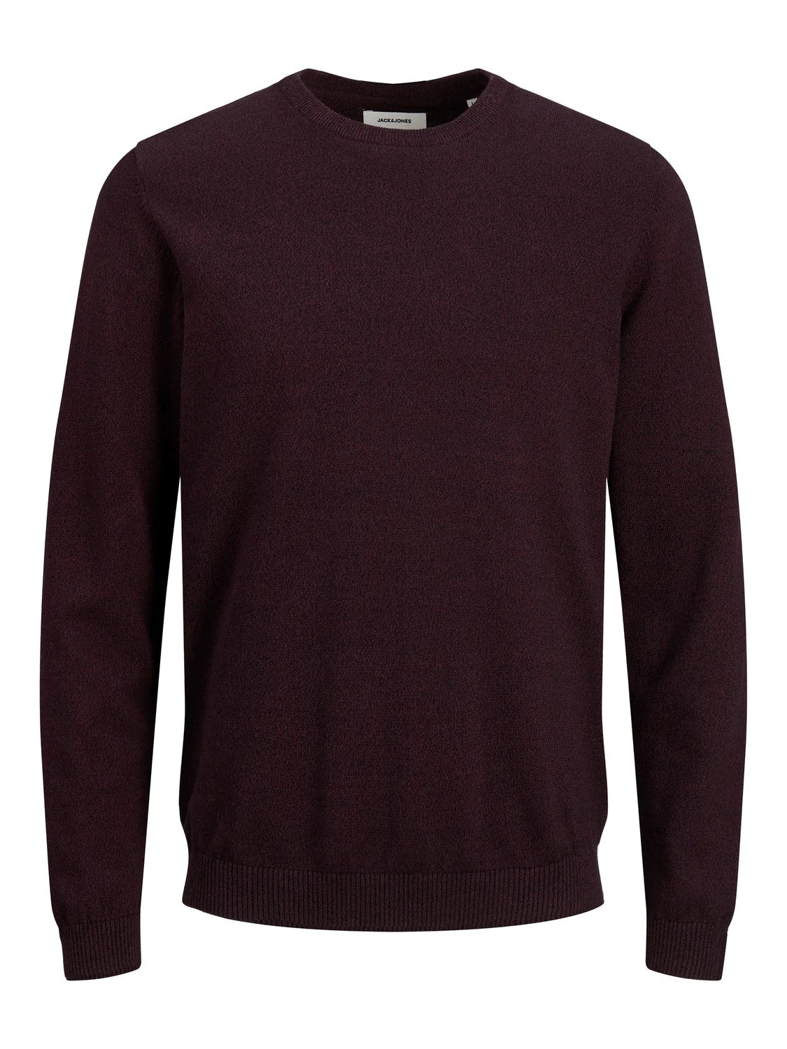 Jack&Jones men's burgundy long-sleeved sweater