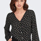 ONLY Women's Patterned Black Blouse