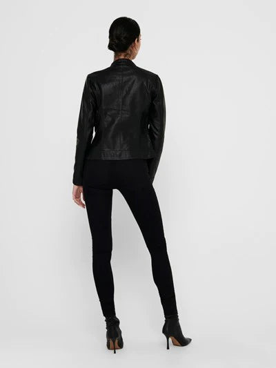 Jacket noir effet cuir ONLY pour femme