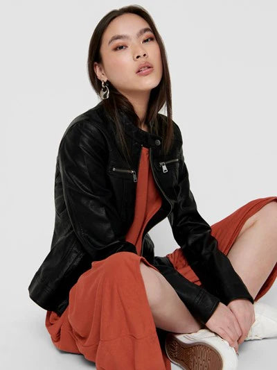 Veste en cuir only femme hotsell