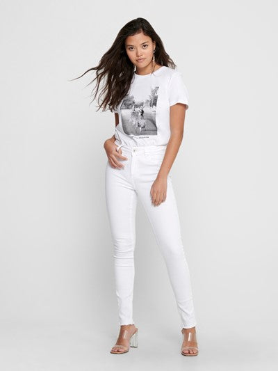 ONLY women's white jeans