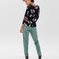 Haut à manches 3/4 marine ONLY pour femme