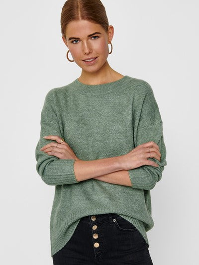 Haut en tricot vert ONLY pour femme
