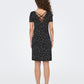 Robe noire à motifs dos croisé ONLY pour femme