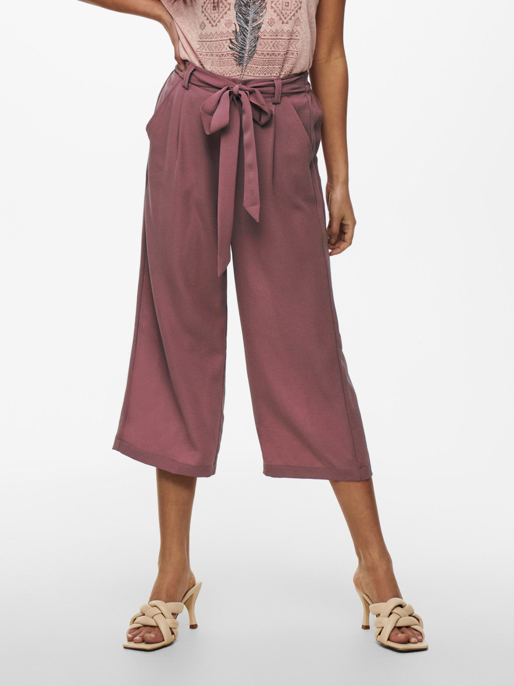 ONLY women's dusky pink palazzo pants