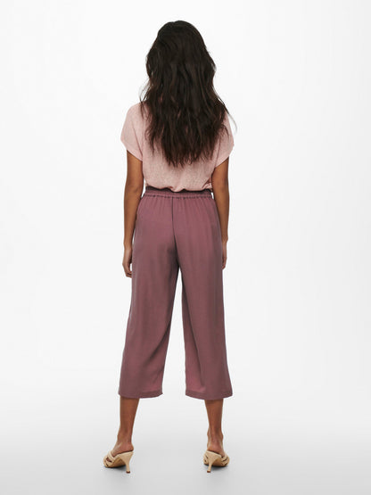 Pantalon vieux rose palazzo ONLY pour femme