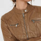 Jacket brun effet cuir ONLY pour femme